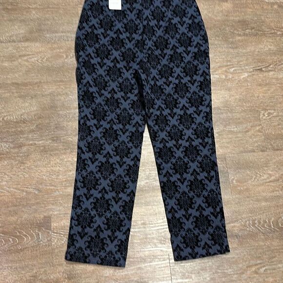 Chico’s flocked ponte pants pull on ankle 1.5 sz 10 new slimming tummy control - Picture 2 of 9